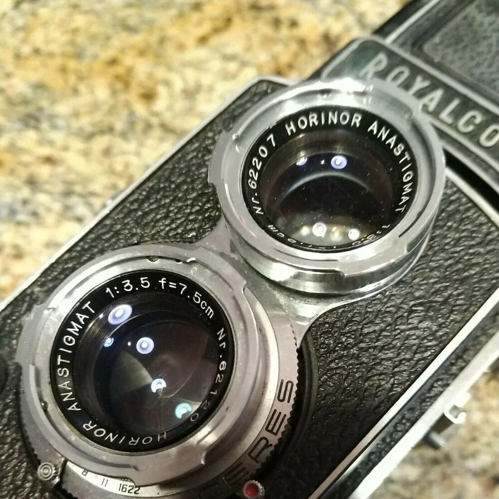 Very Rare Royalcord Twin Lens Reflex Camera w/ Horinor Anastigmat f/3.5 7.5cm